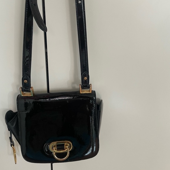 ❤️Ralph Lauren - Discontinued Crossbody Bag Black with Golden Metallic D… - Picture 6 of 17